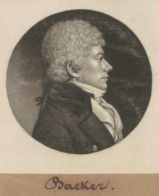 Baeker, 1799. Creator: Charles Balthazar Julien Févret de Saint-Mémin.