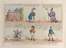 This is the House in Gloucester Place, Plate 1, May 26, 1809., May 26, 1809. Creator: Thomas Rowlandson.