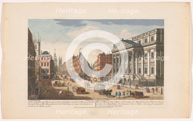 View of the Mansion House in London, 1751. Creator: Thomas Bowles.