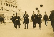Serge Witte and his staff out for a Sunday morning walk, 1905. Creator: Unknown.