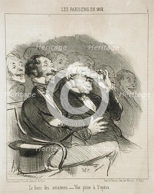 Le Banc des Amateurs, 1852. Creator: Honore Daumier.