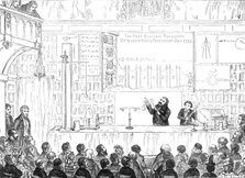 Lecture at the Charterhouse on Stephen Gray's discoveries in electricity, 1874. Creator: Unknown.