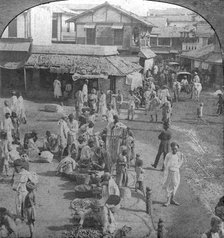 A market in Ahmedabad, India, 1902.Artist: BL Singley