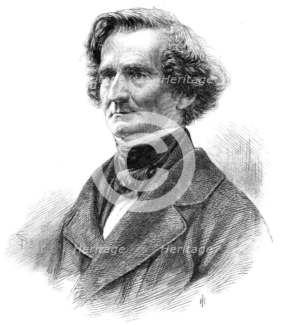 The late M. Berlioz, French musical composer, 1869. Creator: Unknown.