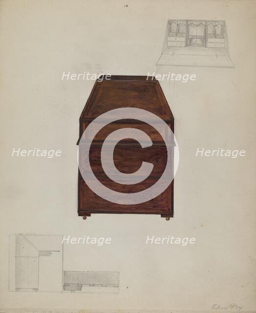 Desk, 1935/1942. Creator: Edna C. Rex.