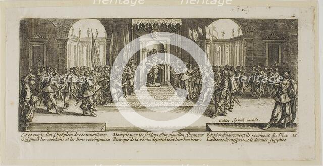 Distribution of Rewards, plate eighteen from The Large Miseries of War, n.d. Creator: Gerard van Schagen.