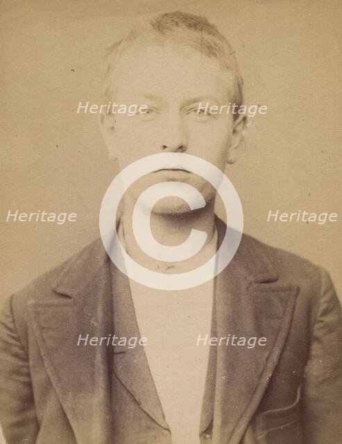 Chauvin. émile. 18 ans, né à Paris IVe. Employé. Anarchiste. 1/3/94., 1894. Creator: Alphonse Bertillon.