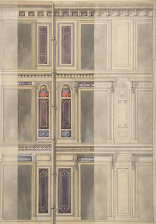 Designs for three windowed storeys, 1830-97. Creators: Jules-Edmond-Charles Lachaise, Eugène-Pierre Gourdet.