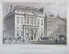 View of the Auction Mart in Bartholomew Lane, City of London, 1829. Artist: W Watkins