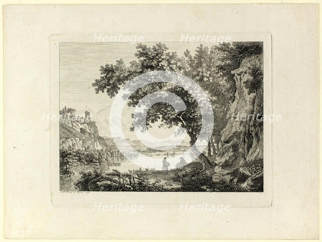 Lake Nemi, 1794. Creator: Albert Christoph Dies.