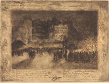 La Place des Martyrs et La Taverne du Bagne (The Place des Martyrs and the Jailhouse..., 1885. Creator: Felix Hilaire Buhot.