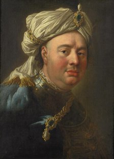 Portrait of Count Gustav Adolf von Gotter in a Turban, 1730. Creator: Mijtens (Meytens), Martin van, the Younger (1695-1770).