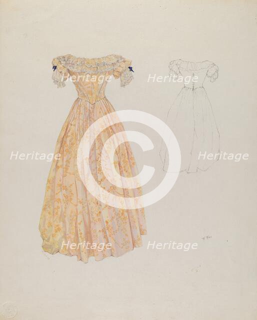 Wedding Dress, c. 1937. Creator: Arelia Arbo.