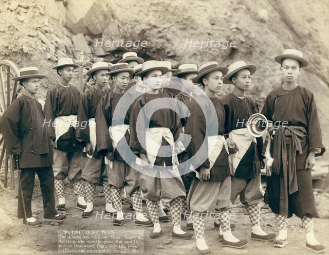 Hose team The champion Chinese Hose Team of America, who won the great Hub-and-Hub..., 1888. Creator: John C. H. Grabill.