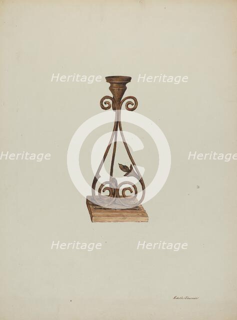 Candlesticks, 1939. Creator: Edith Towner.