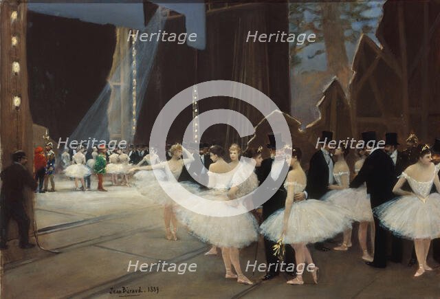 Behind the scenes at the Paris Opera, 1889. Creator: Jean Beraud.