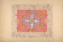 Design for a ceiling with floral design, second half 19th century. Creators: Jules-Edmond-Charles Lachaise, Eugène-Pierre Gourdet.