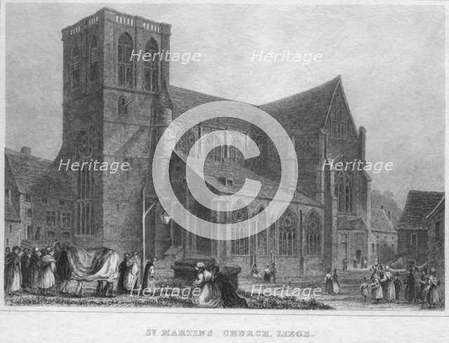 'St. Martin's Church, Liege', 1850. Artist: R Brice.