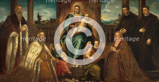 Doge Alvise Mocenigo and Family before the Madonna and Child, c. 1575. Creator: Jacopo Tintoretto.