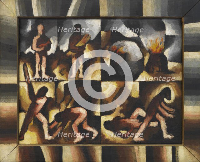 Cain and Abel (Old Testament cycle), 1918. Creator: Segal, Arthur (1875-1944).