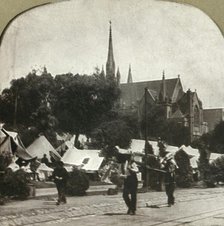 'Refugees' camp in Jefferson Square', 1906.  Creator: Unknown.