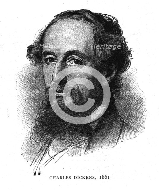 Charles Dickens, 1861. Artist: Wilhelm Auguste Rudolf Lehmann.