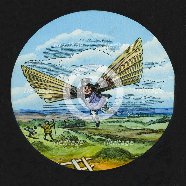 Amazing flying machine, 1882-1892. Artist: Unknown.