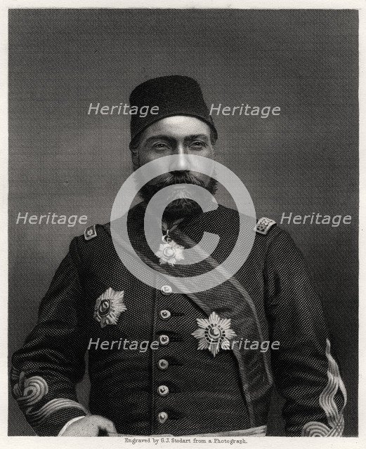 Osman Nuri Pasha, field marshal of the Ottoman Empire, 19th century. Artist: George J Stodart