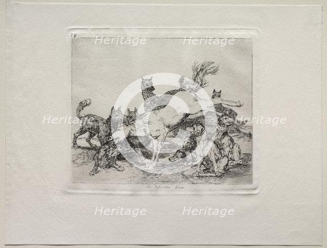 The Horrors of War: He Defends Himself Well. Creator: Francisco de Goya (Spanish, 1746-1828).