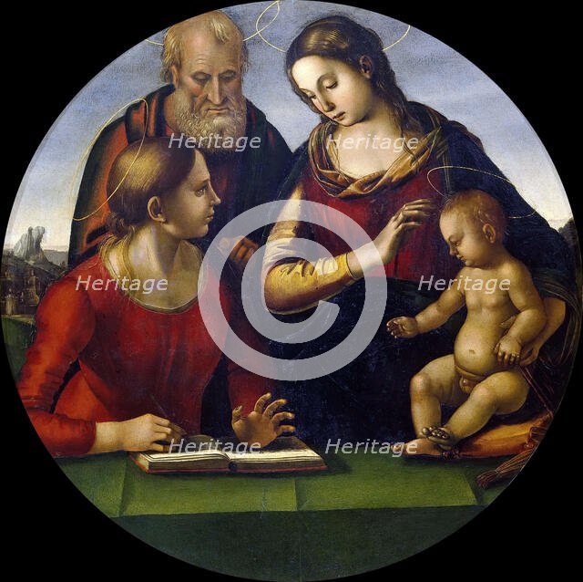 The Holy Family with Saint, c.1490-1495. Creator: Signorelli, Luca (ca 1441-1523).