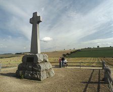 Memorial cross at Flodden Field, site of Battle of Flodden 1513, Northumberland, 1994. Artist: John Critchley
