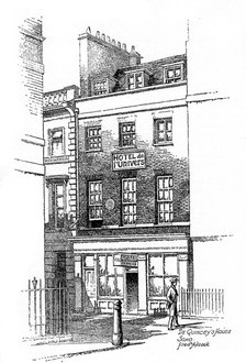 Thomas de Quincey's house, Soho, London, 1912. Artist: Frederick Adcock