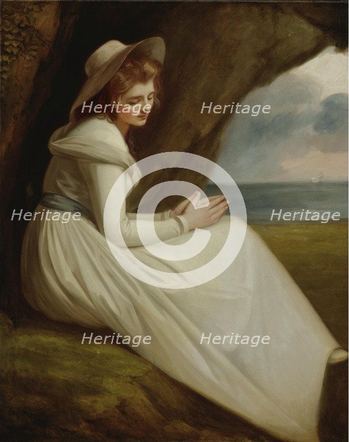 Emma, Lady Hamilton. Artist: Romney, George (1734-1802)