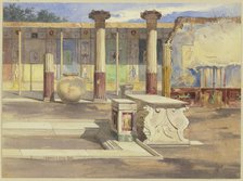 The Casa de Meleagro in Pompeii, 1839. Creator: Carl Friedrich Heinrich Werner.