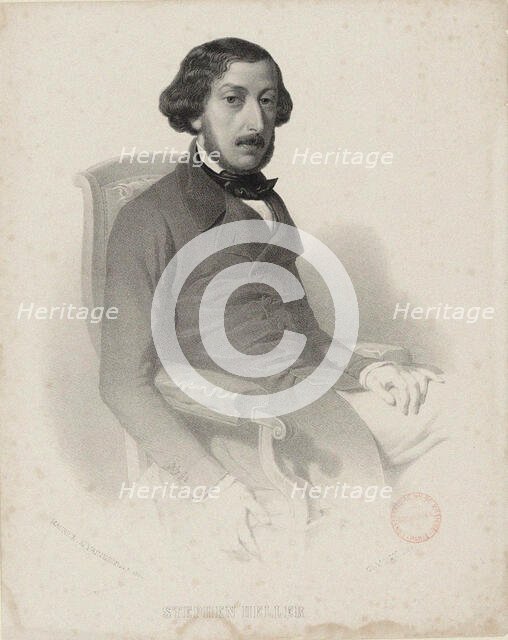 Portrait of the pianist and composer Stephen Heller (1813-1888), 1840. Creator: Vogt, Pierre Charles (ca 1810-ca 1890).