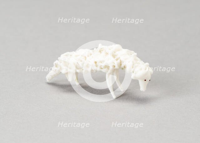 Grazing Lamb, France, 18th century. Creator: Verres de Nevers.