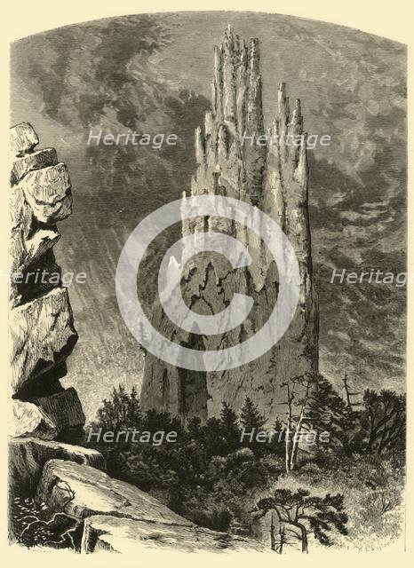 'Cathedral Rock - Side-view', 1872.  Creator: William Ludwell Sheppard.