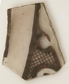 Grisaille Fragment with Plant Motif, Crusader, 1220-72. Creator: Unknown.