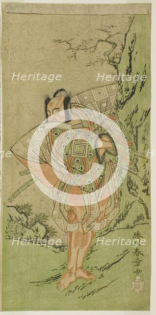 The Actor Ichikawa Danzo III as I no Hayata Tadazumi in the Play Nue no Mori Ichiyo no..., c. 1770. Creator: Shunsho.