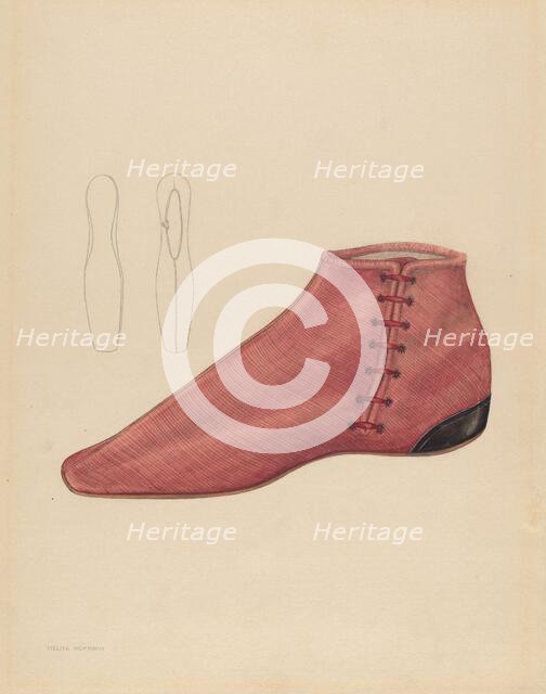 Woman's Shoe, c. 1936. Creator: Melita Hofmann.