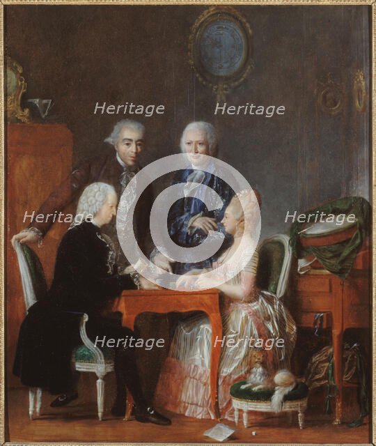 Backgammon game, c1780. Creator: Jean-Franois Garnerey.