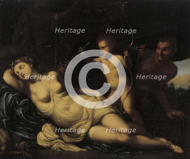 Diana sleeping. Creator: Agostino Carracci.