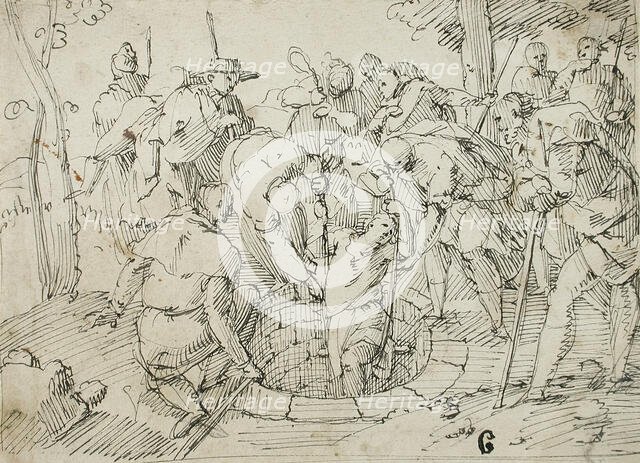 Joseph Raised from the Well, 16th-17th century. Creator: Francesco Allegrini.