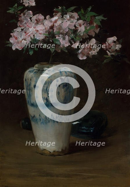Pink Azalea—Chinese Vase, 1880-90 (?). Creator: William Merritt Chase.