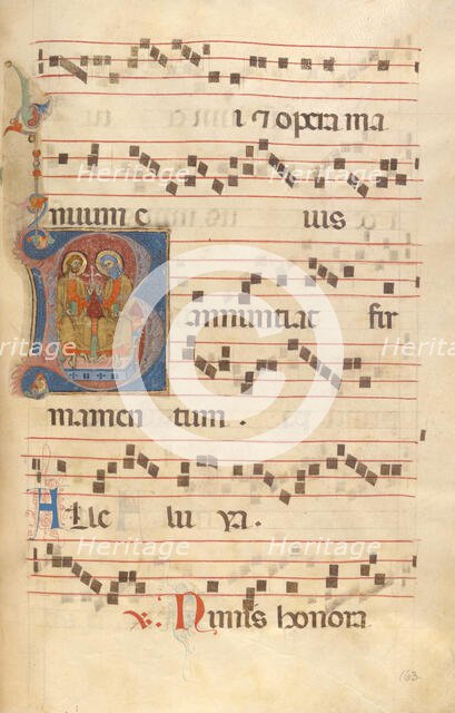 Initial B: The Trinity; Gradual, about 1270. Creator: Jacobellus of Salerno.