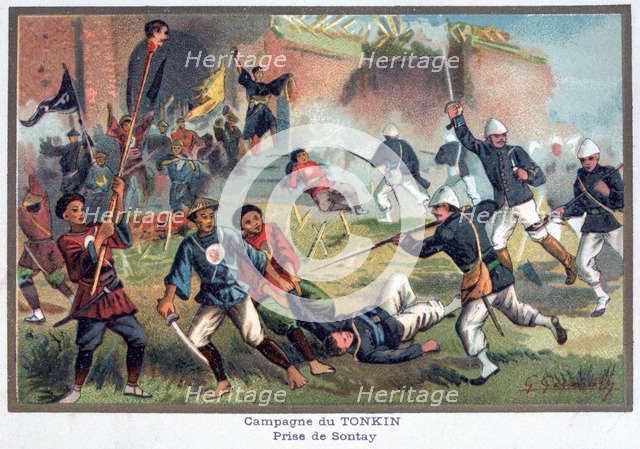 Battle of Tonkin, Franco-Chinese War, 20th century. Artist: Unknown