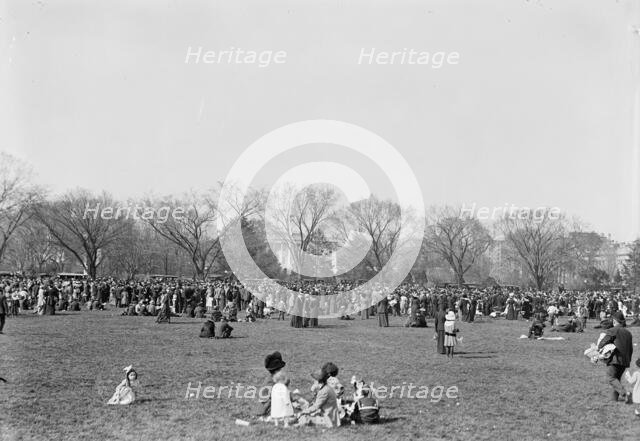 Easter Egg Rolling, White House, 1914. Creator: Harris & Ewing.