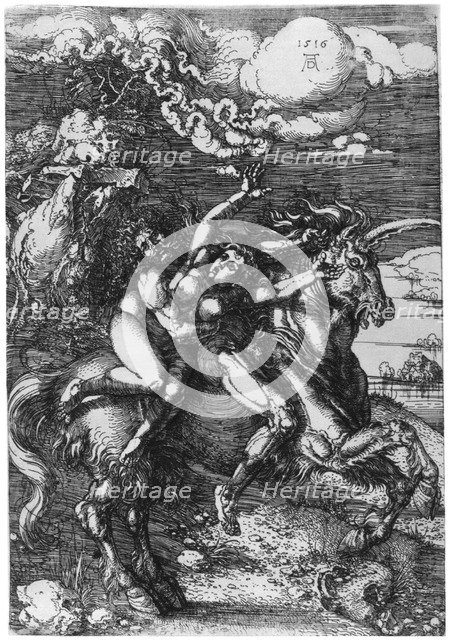 'The Abduction on the Unicorn', 1516, (1936). Artist: Albrecht Dürer