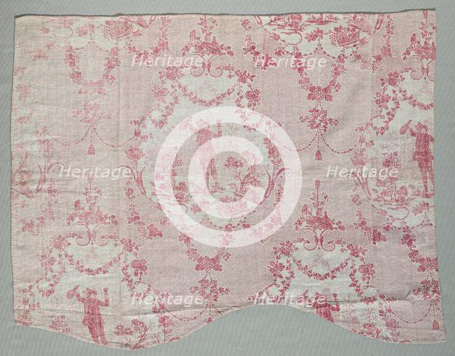 Fragment of Woodblock Printed Cotton, c. 1770. Creator: Unknown.