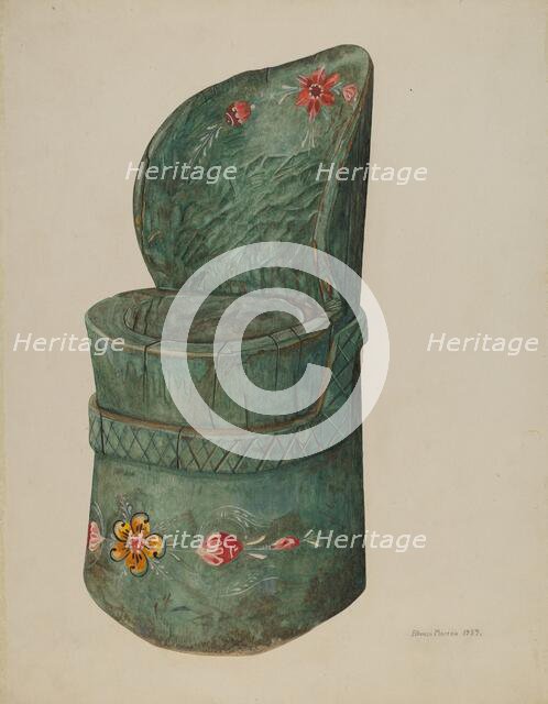 Child's stool chair, 1939. Creator: Alfonso Moreno.